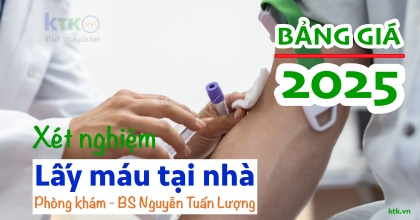 Bảng giá dịch vụ xét nghiệm máu 2025.